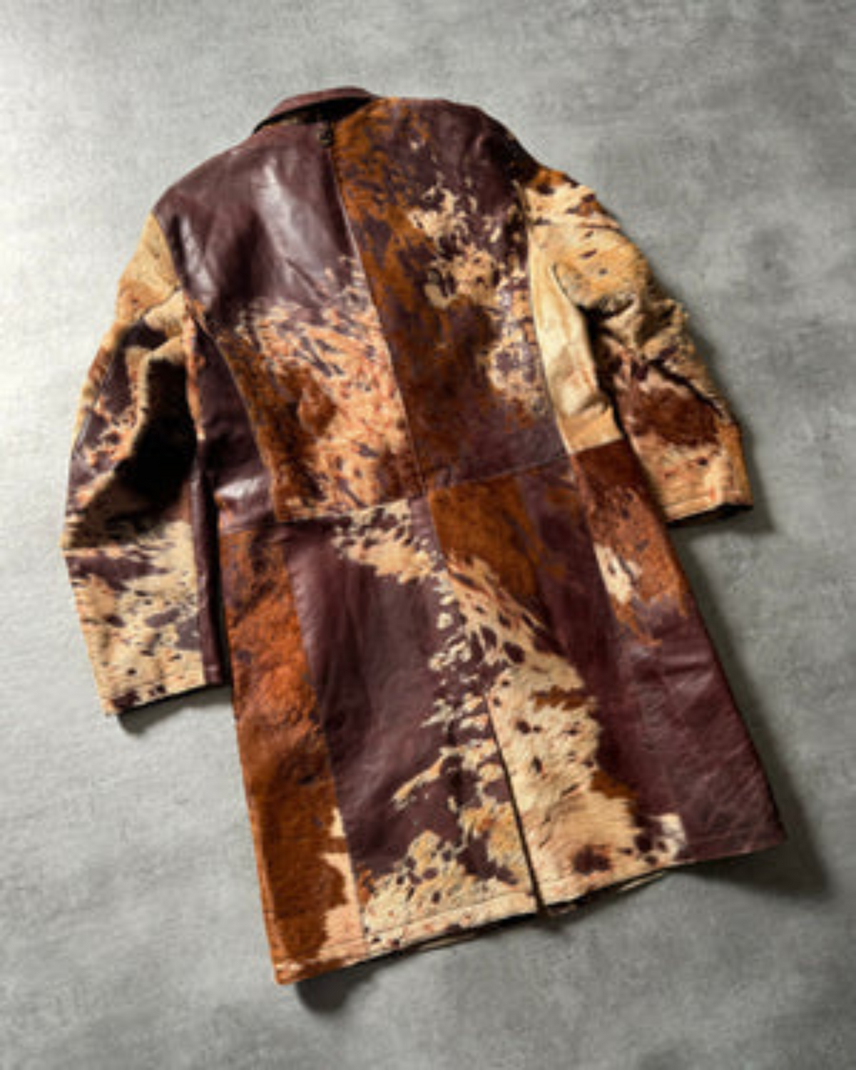 Cavalli Mens hair-on leather coat front