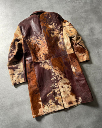 Cavalli Mens hair-on leather coat front