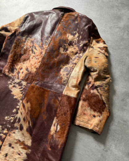 Cavalli Mens cowhide coat detail