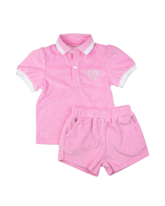 Pink Terry Shorts Set- FINAL SALE