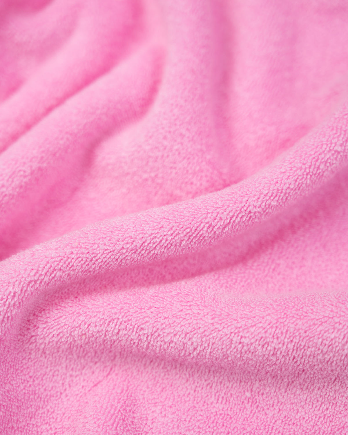Pink Terry Shorts Set terry fabric detail