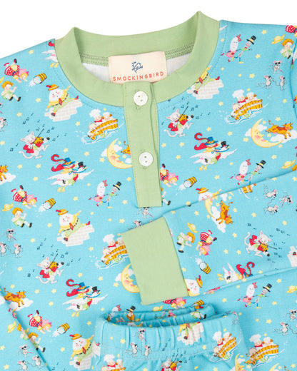 Bedtime Stories Knit Pajama Set front detail