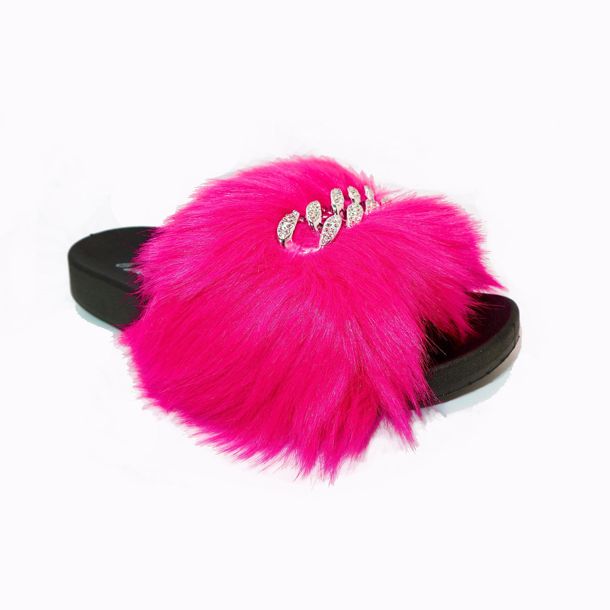 Slippers pink plush fuzzy house slippers