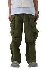 VONT FINE TWILL NYLON BAGGY FIT CARGO PANTS front view