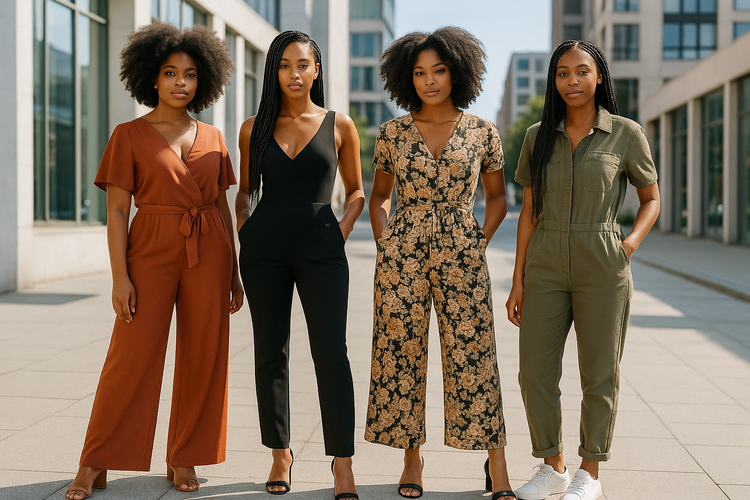 Black women in jumpsuit 