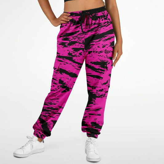 Unisex clothing pink camo leggings front view