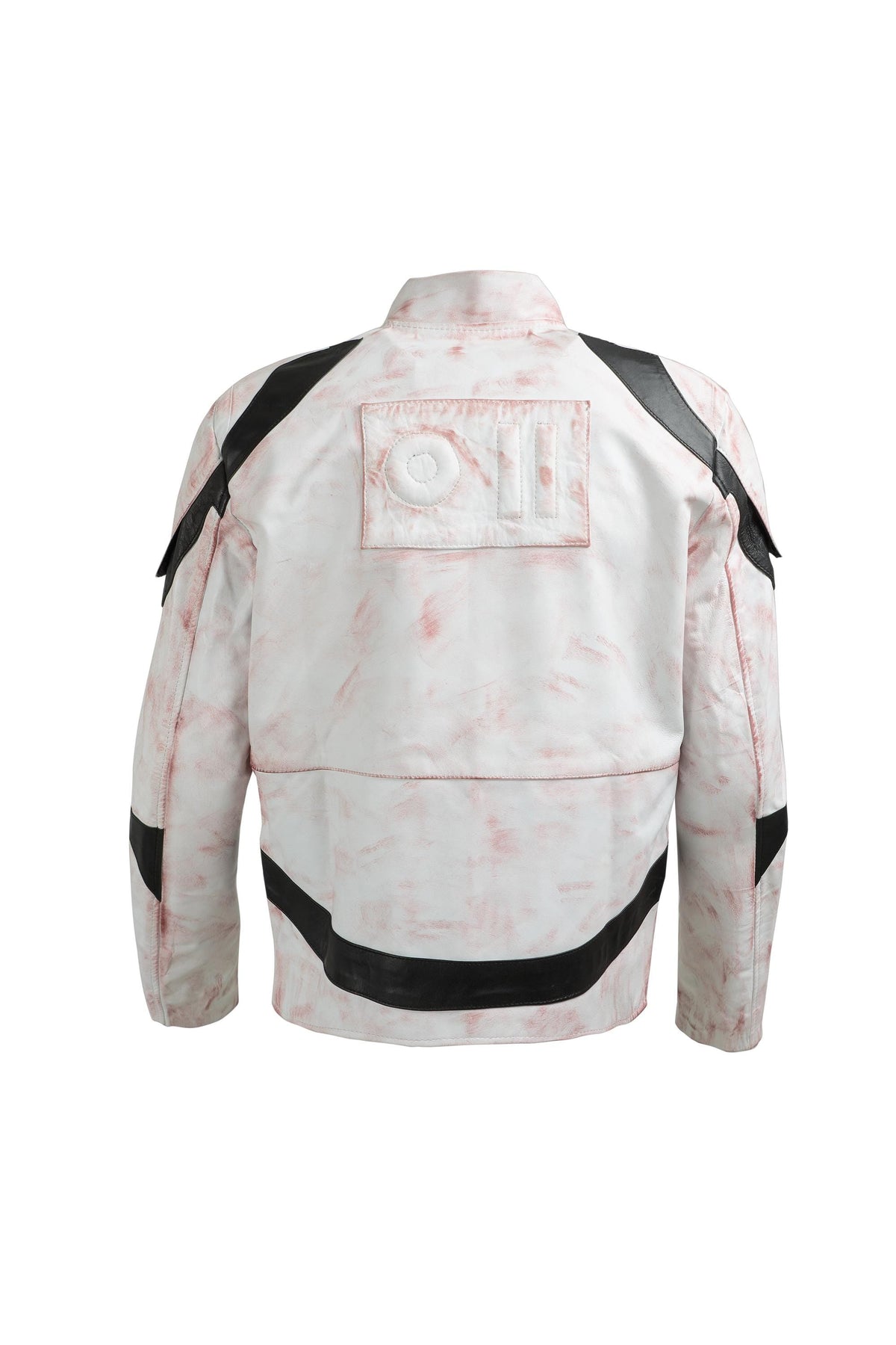 Stormtrooper-Inspired White Leather Jacket back view